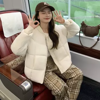 Женская зимняя куртка, женские куртки для студентов, зимняя бейсбольная куртка с подкладкой, женская верхняя одежда