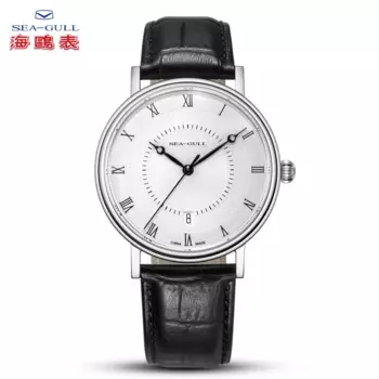 Женские автоматические механические часы, мужские деловые женские простые часы с календарем и ремешком, водонепроницаемые часы 6022