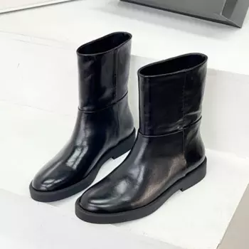 Женские ботильоны Maxdutti, коллекция 2024 года, осенне-зимние минималистичные женские ботинки из натуральной кожи, Стрейчевые ботинки челси