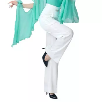 Женские брюки для современных танцев 2024, женские брюки для танцев в национальном стиле, женские брюки с высокой талией