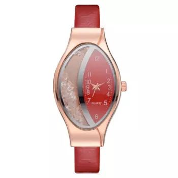 Женские часы 2020, модные повседневные женские часы, Красные кварцевые наручные часы с кожаным ремешком, часы Ellipse, подарки, женские часы Hodinky