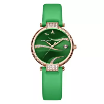 Женские часы с кожаным ремешком, из нержавеющей стали