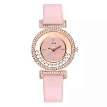 Женские часы со стразами и бисером, модный кожаный ремешок, кварцевые наручные часы, модные повседневные часы, женские часы Relogio Mujer