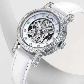 Женские часы в ретро стиле, роскошные брендовые автоматические механические часы, водонепроницаемые светящиеся оригинальные женские часы в подарок