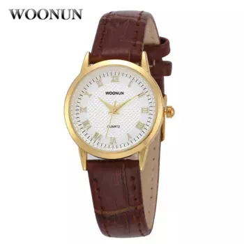 Женские часы WOONUN, женские маленькие часы с кожаным ремешком, японские кварцевые ультратонкие наручные часы для женщин, женские часы geneva