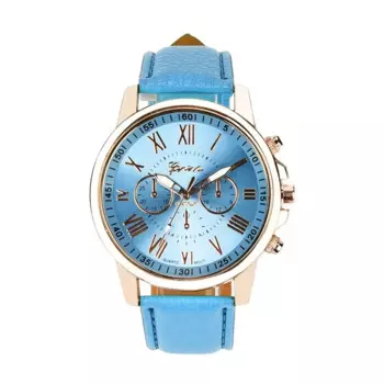 Женские цифровые наручные часы с римскими цифрами и искусственной кожей, аналоговые кварцевые часы, наручные часы для женщин, женские часы