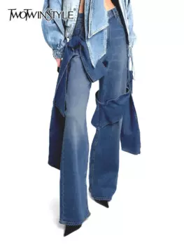 Женские дизайнерские брюки TWOTWINSTYLE, летние брюки с высокой талией