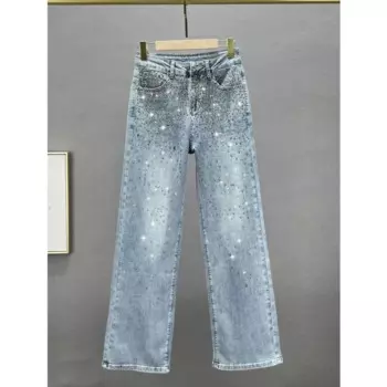 Женские джинсы, трендовые брюки-карандаш с высокой талией, весна-осень 2024