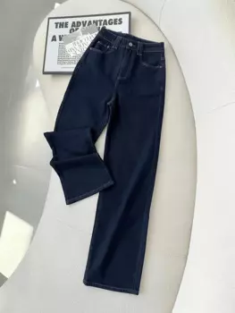 Женские джинсы Y2k, новинка 2024, прямые узкие прямые брюки, Ранняя осень, новые узкие джинсы с высокой талией