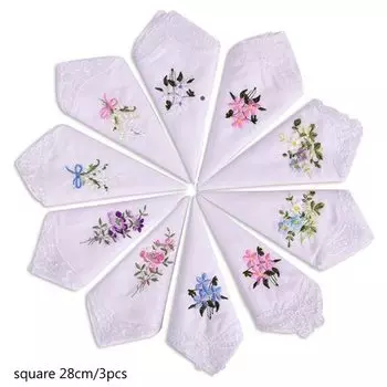 Женские хлопковые носовые платки yoohxin с вышивкой