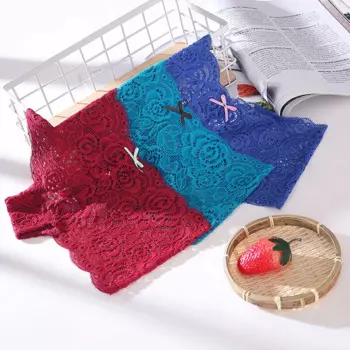 Женские хлопковые трусы-боксеры, сексуальные кружевные трусы с низкой талией, бесшовные боксеры, Модные ажурные трусы, женские трусы с бантом, нижнее белье