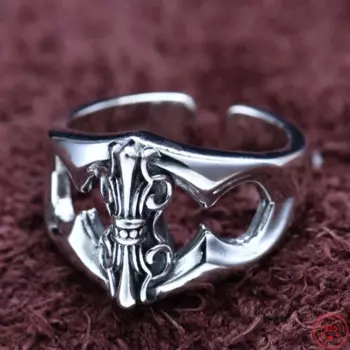 Женские и мужские кольца из серебра 925 пробы, регулируемый размер