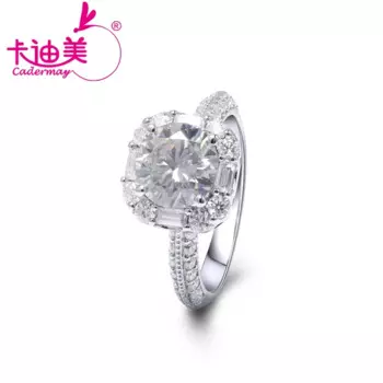 Женские кольца из серебра 925 пробы с муассанитом, 8 мм