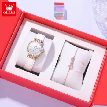 Женские кварцевые часы с кожаным ремешком, водонепроницаемые