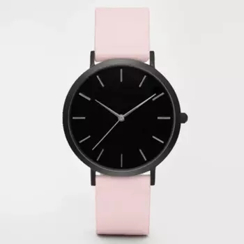 Женские кварцевые наручные часы с кожаным ремешком, без логотипа