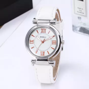 Женские кварцевые наручные часы с кожаным ремешком, по низкой цене