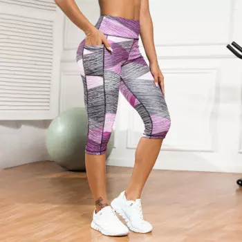 Женские Леггинсы пуш-ап с карманами для спорта, штаны для йоги, Колготки с принтом, леггинсы для бега, фитнеса, одежда для тренировок, спортивная одежда