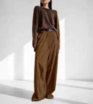 Женские модные повседневные брюки 2024, осень/зима, новый дизайн, повседневные свободные брюки с высокой талией