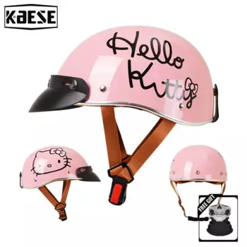 Женские мотоциклетные скутеры, легкие новые милые аксессуары, полулицевой солнцезащитный мотоциклетный шлем для улицы, сертификация Dot