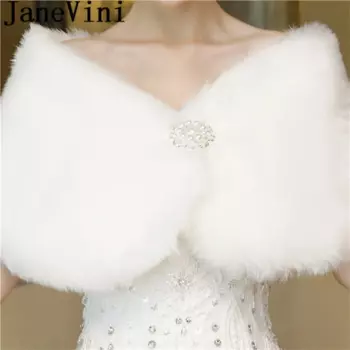 Женские накидки из искусственного меха jaevini, куртки-Болеро для вечерних платьев, свадебная меховая шаль с бусинами и бусинами, зимнее Болеро Kanten