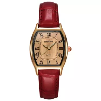 Женские наручные часы с кожаным ремешком, водонепроницаемые элегантные часы с цифровым циферблатом