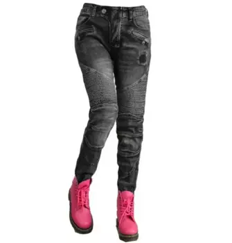 Женские облегающие мотоциклетные брюки-стрейч с защитой от падения
