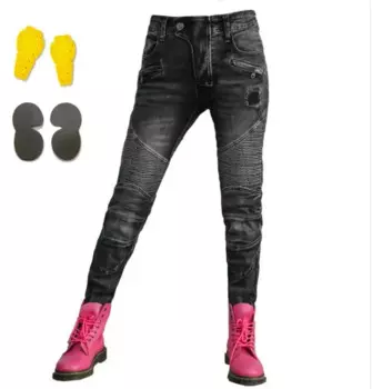 Женские облегающие мотоциклетные брюки-стрейч с защитой от падения