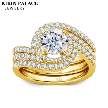 Женские обручальные кольца из серебра 925 пробы, с фианитом