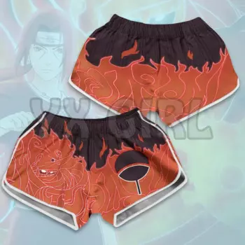 Женские пляжные шорты itachi susanoo, шорты с 3D-принтом, быстросохнущие пляжные шорты, летние пляжные плавки