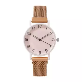 Женские повседневные часы, кварцевый механизм, круглый циферблат, магнитный Соединительный ремешок, высокоточные женские наручные часы, часы для свиданий