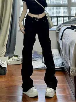 Женские повседневные облегающие брюки из хлопка и льна, эластичные прямые однотонные брюки до пола с высокой талией, новый дизайн