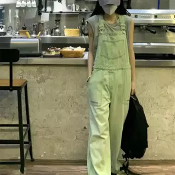 Женские прямые брюки с широкими штанинами, зеленые Модные Винтажные повседневные мешковатые джинсовые брюки с карманами, лето