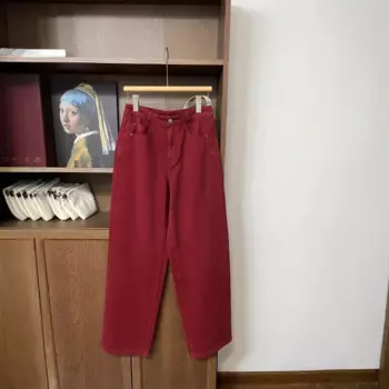 Женские прямые джинсы из хлопка