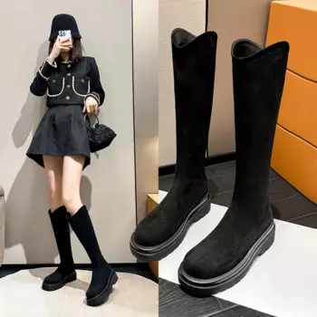 Женские резиновые сапоги на молнии, обувь с круглым носком, пикантные сапоги до бедра на высоком каблуке, сексуальный дождь, большой размер, женские сапоги выше колена в стиле Лолиты