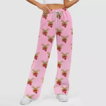 Женские рождественские штаны с принтом талии, купальник с высокой талией, накидка для женщин, брюки, женские брюки, костюмы для работы и на каждый день