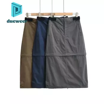 Женские съемные юбки DUEWEER, летняя трапециевидная юбка-карго с высокой талией, винтажная уличная одежда y2k в японском стиле, 2022
