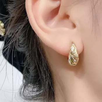 Женские серьги-кольца с бриллиантами, желтое золото 18 К