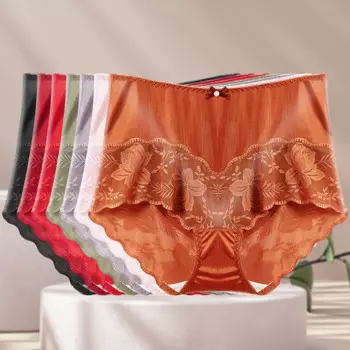 Женские сексуальные кружевные трусики, хлопковое бесшовное дышащее нижнее белье, модное нижнее белье из вискозы, женские трусы для живота