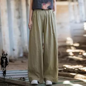 Женские шаровары Coitton Line для йоги, широкие мешковатые спортивные брюки в китайском стиле, штаны для бега, бега, фитнеса, тренировок, повседневные штаны тай-чи