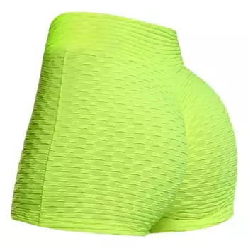 Женские шорты для йоги с v-образным вырезом и высокой талией, неоновые облегающие штаны A0NF