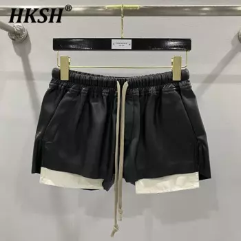 Женские шорты HKSH из ПУ кожи, уличная модная удобная мультяшная капри в стиле Темный шик, H2512, Y2K