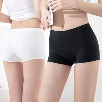 Женские шорты со средней посадкой, Бесшовные дышащие трусики-боксеры, велосипедные шорты XXL
