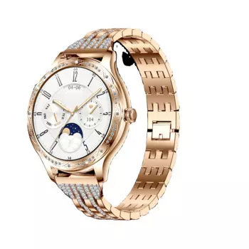 Женские Смарт-часы Ak60, новые модные роскошные часы с диагональю 1,27 дюйма, Алмазный рисунок 2024 BT, женские часы с ИИ-циферблатом IP67, носимые устройства