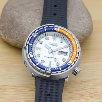 Женские светящиеся Чехлы для часов тунец консервированный C3, механические часы с жемчужным блестящим циферблатом, водонепроницаемость 30 АТМ, часы с ремешком NH35