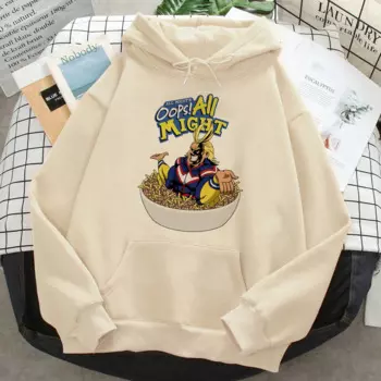 Женские толстовки с капюшоном All Might, забавный винтажный спортивный костюм в Корейском стиле с аниме, Женский пуловер в стиле Харадзюку