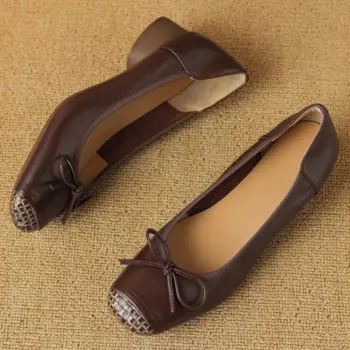 Женские туфли из овечьей кожи, размеры 34-41