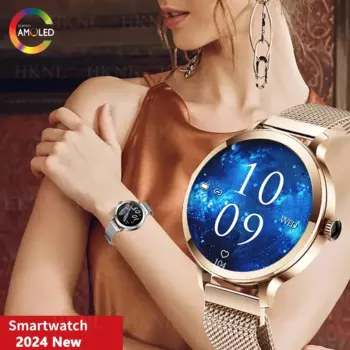Женские умные часы, ультра прозрачный AMOLED-экран, мониторинг здоровья, Bluetooth-вызов, женский смарт-браслет, модные женские умные часы, часы для девочек