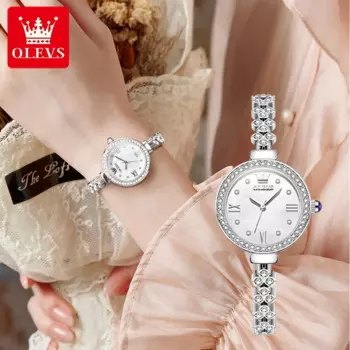 Женские Водонепроницаемые кварцевые наручные часы из нержавеющей стали