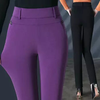 Женские весенние, осенние и зимние очень большие облегающие эластичные брюки с высокой талией, повседневные облегающие брюки