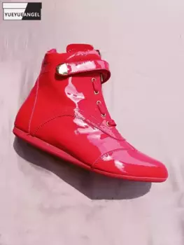 Женские высокие ботинки из натуральной кожи, на молнии спереди, размеры 34-41